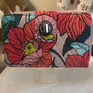 Vera Bradley Vibrant Floral Wallet - Red, Green, Pink